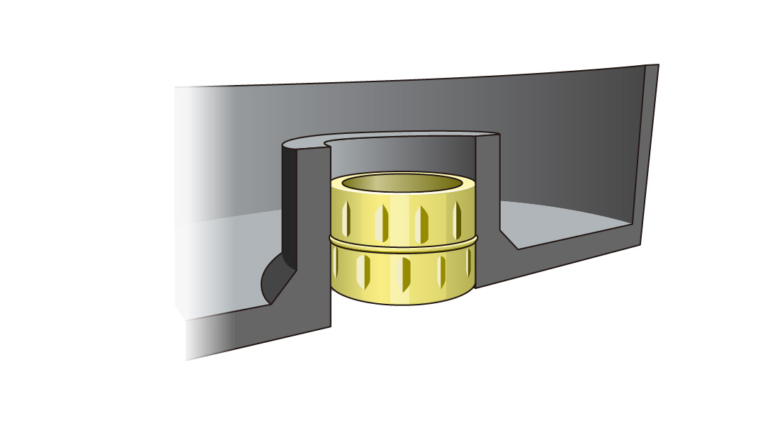 Bearings for resin inserts