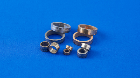 Bearings for resin inserts